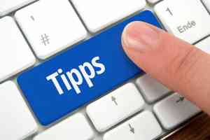 Taste mit der Aufschrift Tipps